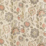 Dressmaking Floral Printed Beige Fabric Indian Cotton - Image 4
