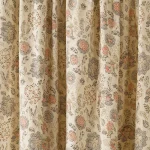 Dressmaking Floral Printed Beige Fabric Indian Cotton - Image 2