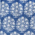 Dressmaking Sewing Cotton Fabric Blue Floral - Image 3