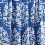 Dressmaking Sewing Cotton Fabric Blue Floral - Image 4
