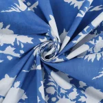 Dressmaking Sewing Cotton Fabric Blue Floral - Image 2