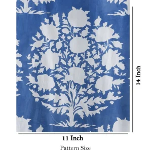 Dressmaking Sewing Cotton Fabric Blue Floral - Image 5
