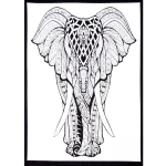 Elephant Mandala Bedding Beach Throw Poster - Image 2