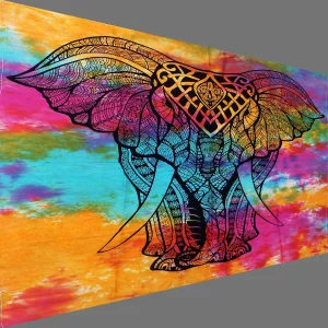 Elephant Mandala Tapestry Indian Tie Dye - Image 3