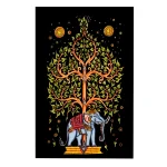 Elephant Tree of Life Decorative Cotton Tapestry