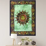 Green Astrology Mandala Printed Wall Hanging Poster