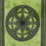 Green Celtic Printed Cotton Tapestry 45"X30" - Image 3