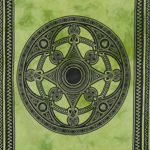 Green Celtic Printed Cotton Tapestry 45"X30" - Image 3