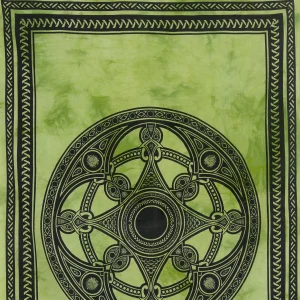 Green Celtic Printed Cotton Tapestry 45"X30" - Image 5