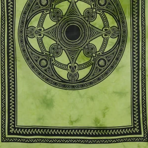 Green Celtic Printed Cotton Tapestry 45"X30" - Image 4