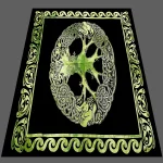 Green Celtic Tree Printed Small Tapestry - Image 3