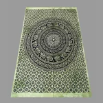 Green Elephant Mandala Printed Ethnic Indian Cotton Tapestry - Image 3