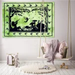 Green Fairy Land Angel Tapestry