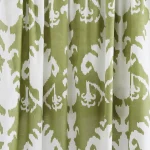 Green Ikat Print 100% Cotton Dressmaking Craft Fabric - Image 3