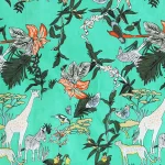 Green Jungle Print By 5 Yard Cotton Fabric - Image 4
