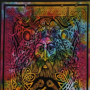 Green Man Celtic Knot Large Indian Poster - Image 3