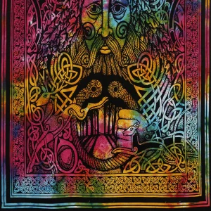 Green Man Celtic Knot Large Indian Poster - Image 4