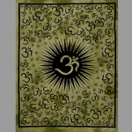 Green Om Mantra Print Wall Hanging - Image 2