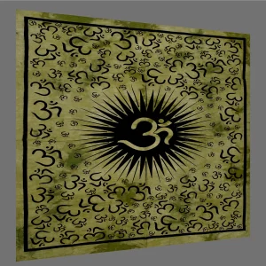 Green Om Mantra Print Wall Hanging - Image 3