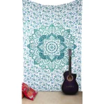 Green Ombre Mandala Printed Home Wall Hanging
