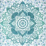 Green Ombre Mandala Printed Home Wall Hanging - Image 3