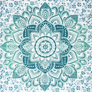 Green Ombre Mandala Printed Home Wall Hanging - Image 3