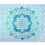 Green Ombre Mandala Printed Wall Hanging Tapestry - Image 2