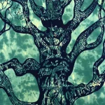 Green Tree of Life Printed Twin Size Tapestry - Image 2