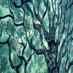 Green Tree of Life Printed Twin Size Tapestry - Image 3