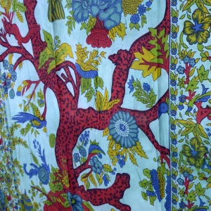 Green Tree of Life Printed Wall hanging Single Bed Cover - Image 3