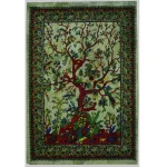 Green Tree Of Life Printed Wall Hanging Tapestry
