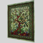 Green Tree Of Life Printed Wall Hanging Tapestry - Image 2