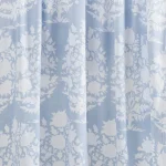 Grey Hand Flower Printed Handmade Cotton Fabric