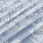 Grey Hand Flower Printed Handmade Cotton Fabric - Image 3