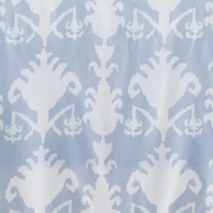 Grey White Ikat Print Dressmaking Cotton Fabric - Image 4