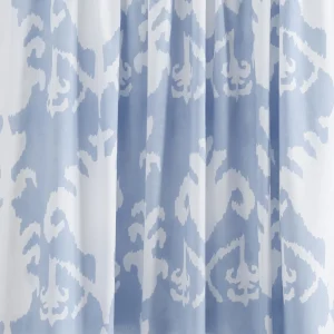 Grey White Ikat Print Dressmaking Cotton Fabric - Image 3