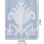 Grey White Ikat Print Dressmaking Cotton Fabric - Image 5
