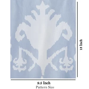 Grey White Ikat Print Dressmaking Cotton Fabric - Image 5