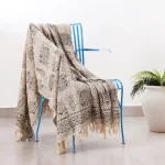 Hand Block Elephant Printed Blankets Home Decor Throw