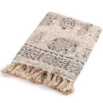 Hand Block Elephant Printed Blankets Home Decor Throw - Image 2