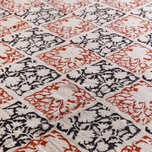 Hand Block Leaf Printed Handloom Cotton Bed Thorw - Image 7