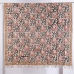 Hand Block Leaf Printed Handloom Cotton Bed Thorw - Image 5
