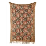 Hand Block Leaf Printed Handloom Cotton Bed Thorw - Image 6