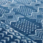 Hand block Print Indigo Blue Mudcloth Throw - Image 4