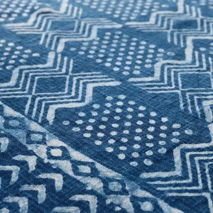 Hand block Print Indigo Blue Mudcloth Throw - Image 4