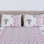 Hand Block Print Quilt Bed cover Mud Throw King Size - Image 3