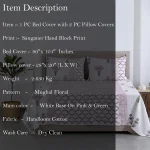 Hand Block Print Quilt Bed cover Mud Throw King Size - Image 5