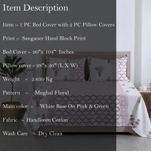 Hand Block Print Quilt Bed cover Mud Throw King Size - Image 5
