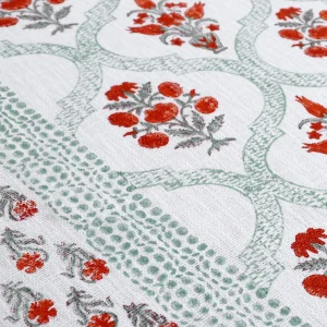 Hand Block Printed Bed Cover King Size Mud Throw - Image 4