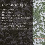 Hand Printed Green Floral Cotton Fabric - Image 5